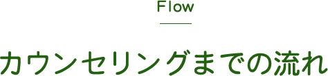 Flow カウンセリングまでの流れ